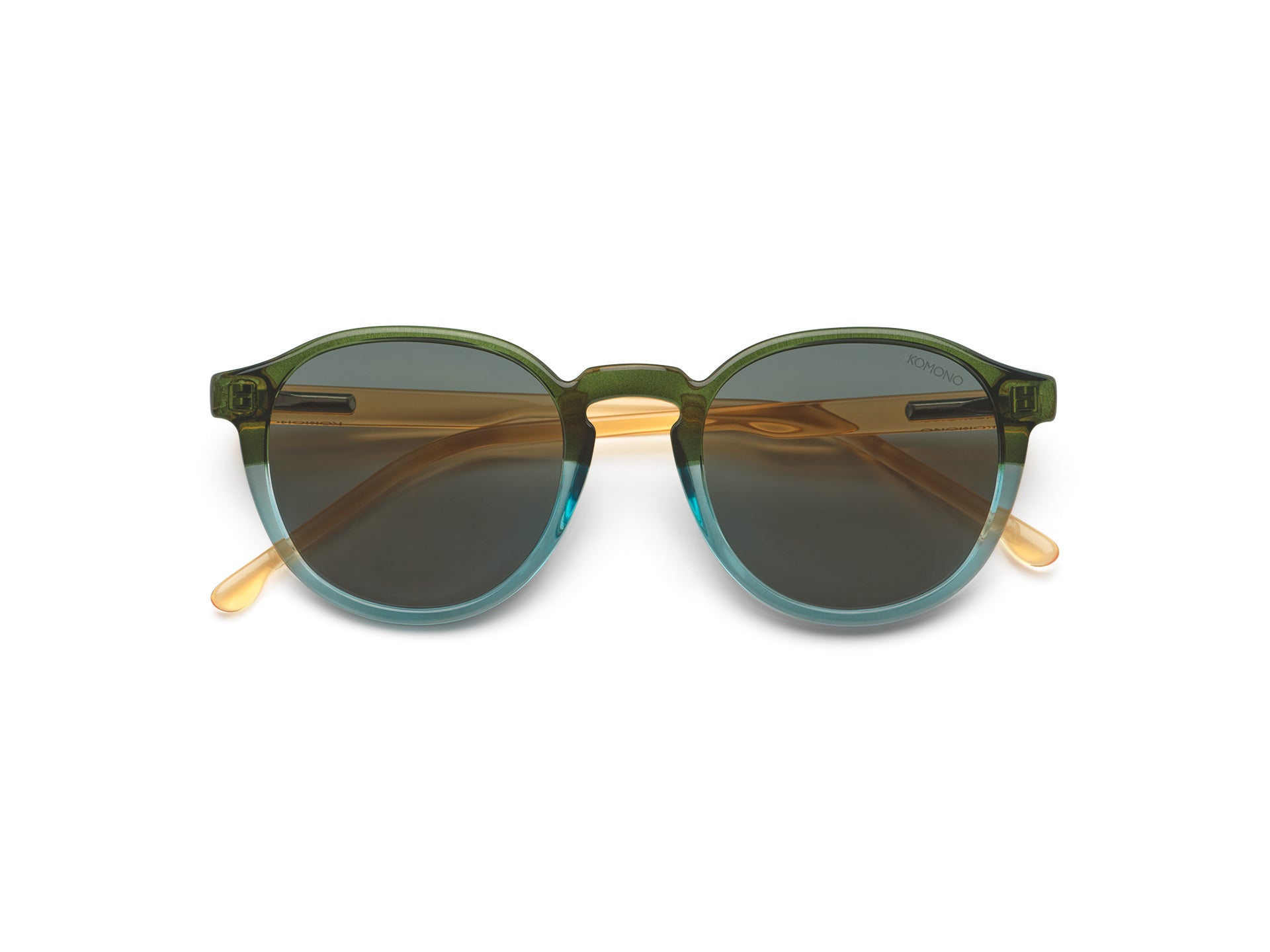 komono-liam-jr-green-sky-lunettes-junior-rondes-en-bio-nylon image 1