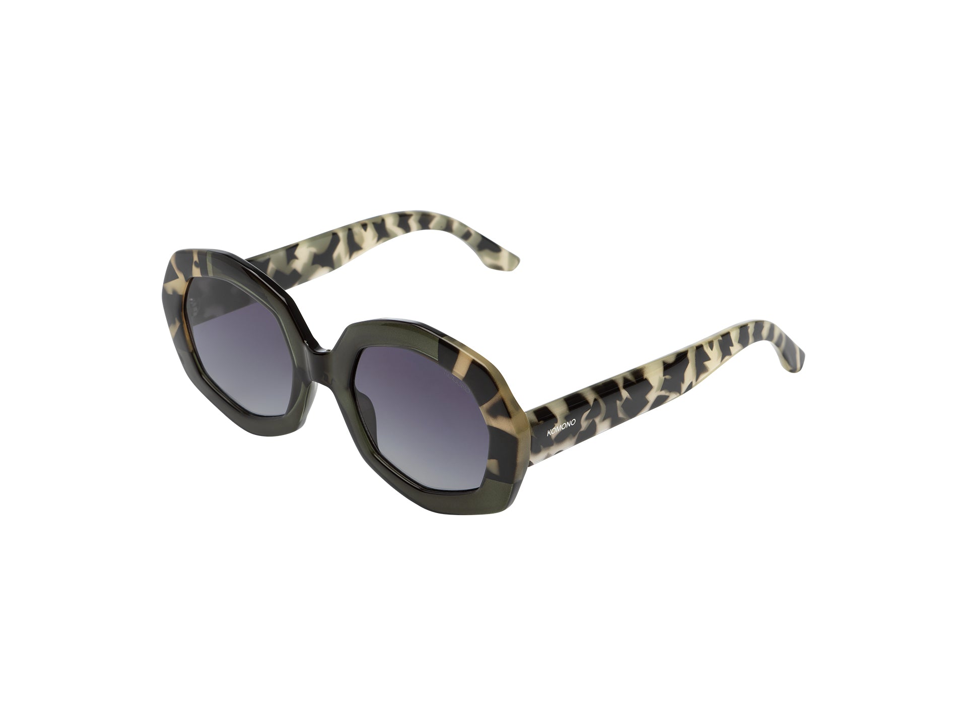 komono-amy-emerald-bobcat-lunettes-de-soleil-octogonales-en-nylon-bio-verres-ver image 2