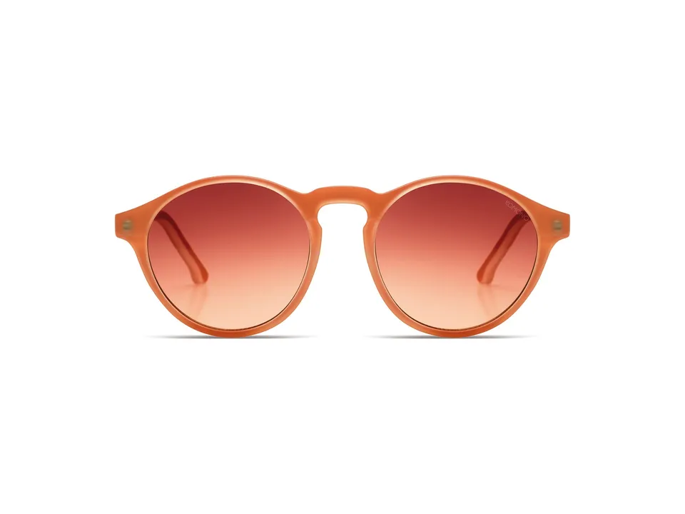 komono-devon-velvet-coral-lunettes-de-soleil-rondes image 1