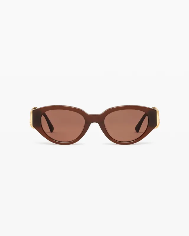 jimmy-fairly-la-melissa-lunettes-de-soleil-papillon-marron-avec-bijou-plaqu-or image 1