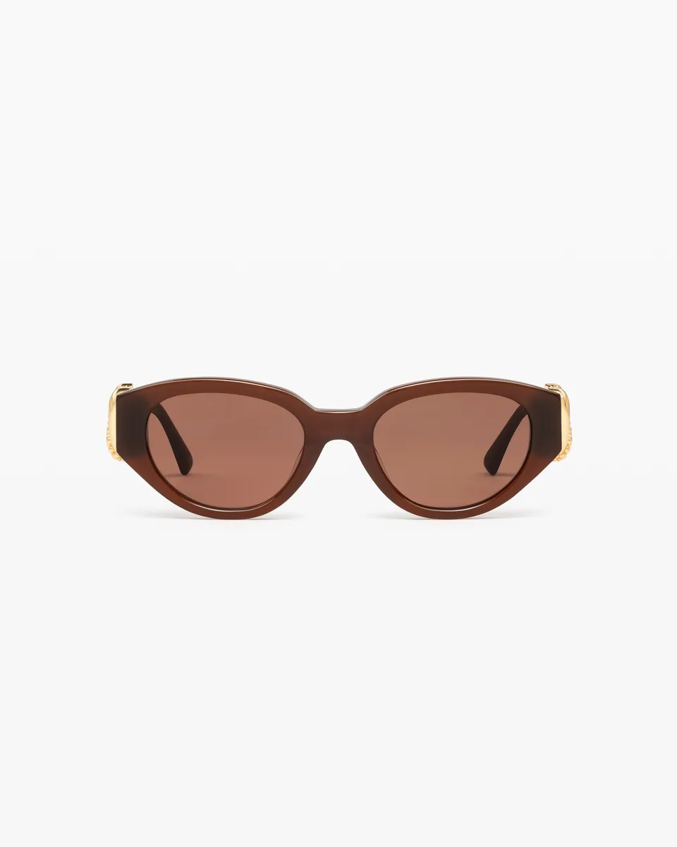 jimmy-fairly-la-melissa-lunettes-de-soleil-papillon-marron-avec-bijou-plaqu-or image 1