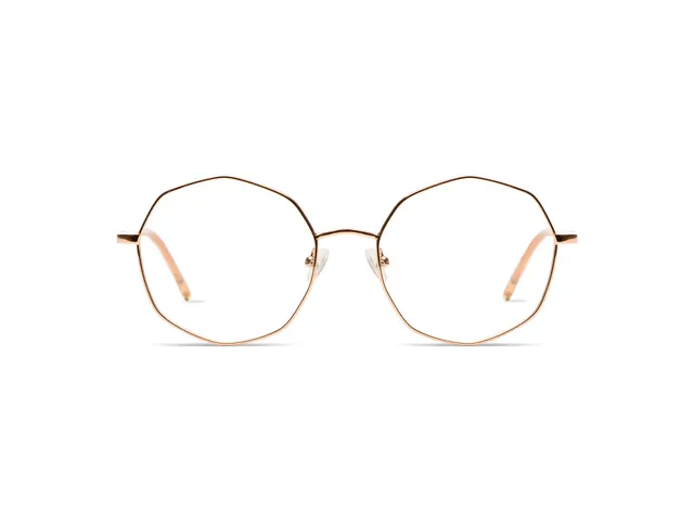 komono-sofia-rose-gold-glossy-rose-lunettes-de-vue-forme-octogonale-ac-tate-et-m image 1