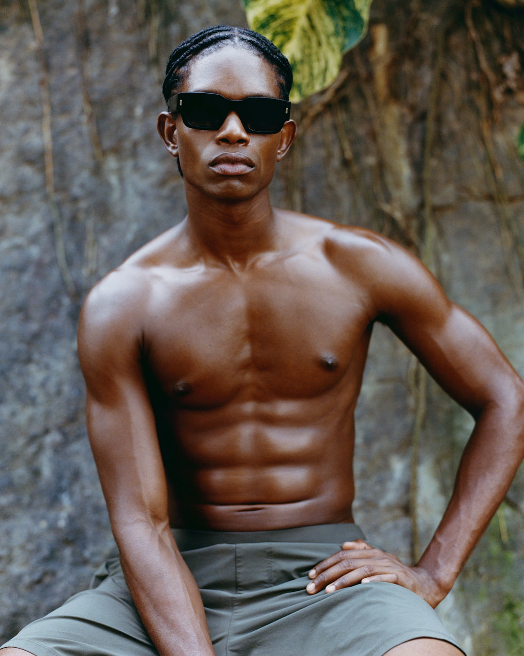 jimmy-fairly-la-spot-lunettes-de-soleil-carr-es-noires-en-ac-tate-taille-m-homme image 2