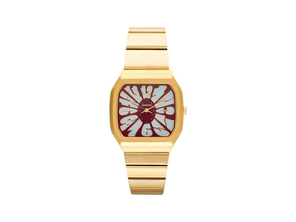 komono-max-flower-gold-maroon-blue-montre image 1