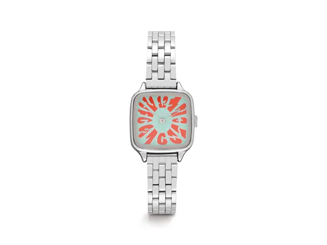 komono-kate-estate-flower-silver-coral-montre-acier-inoxydable-quartz-japonais image 1