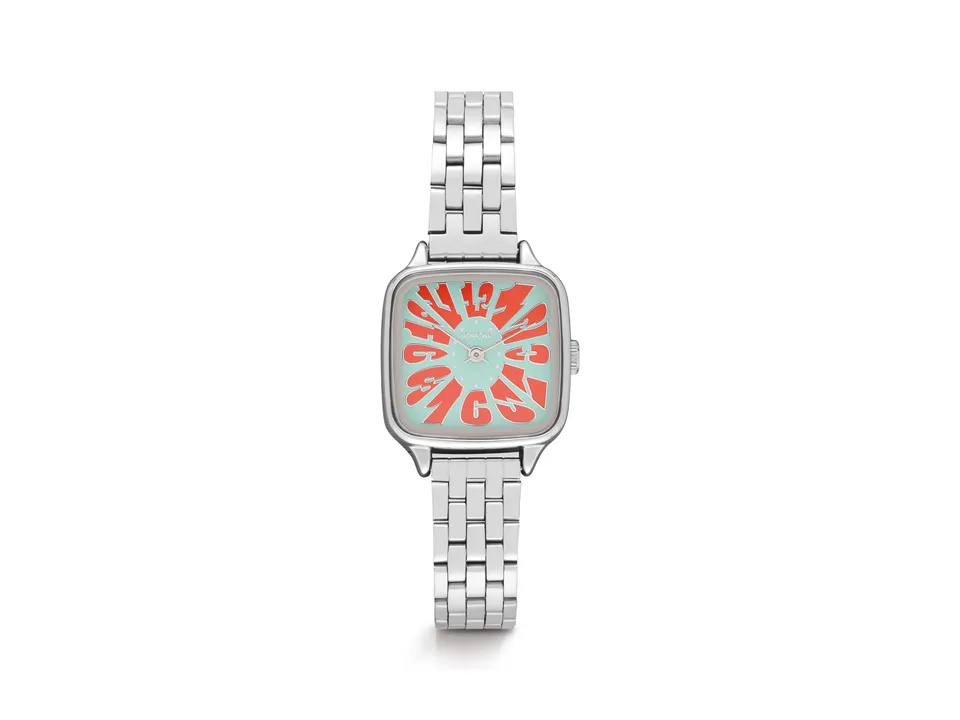 komono-kate-estate-flower-silver-coral-montre-acier-inoxydable-quartz-japonais image 1