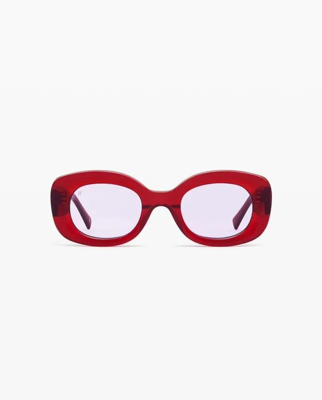 jimmy-fairly-la-cinnamon-lunettes-de-soleil-femme-ovale-rouge-verres-color-s image 1