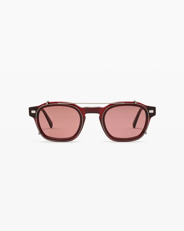 jimmy-fairly-la-rise-lunettes-de-soleil-carr-es-rouges-titane-visage-fin image 1