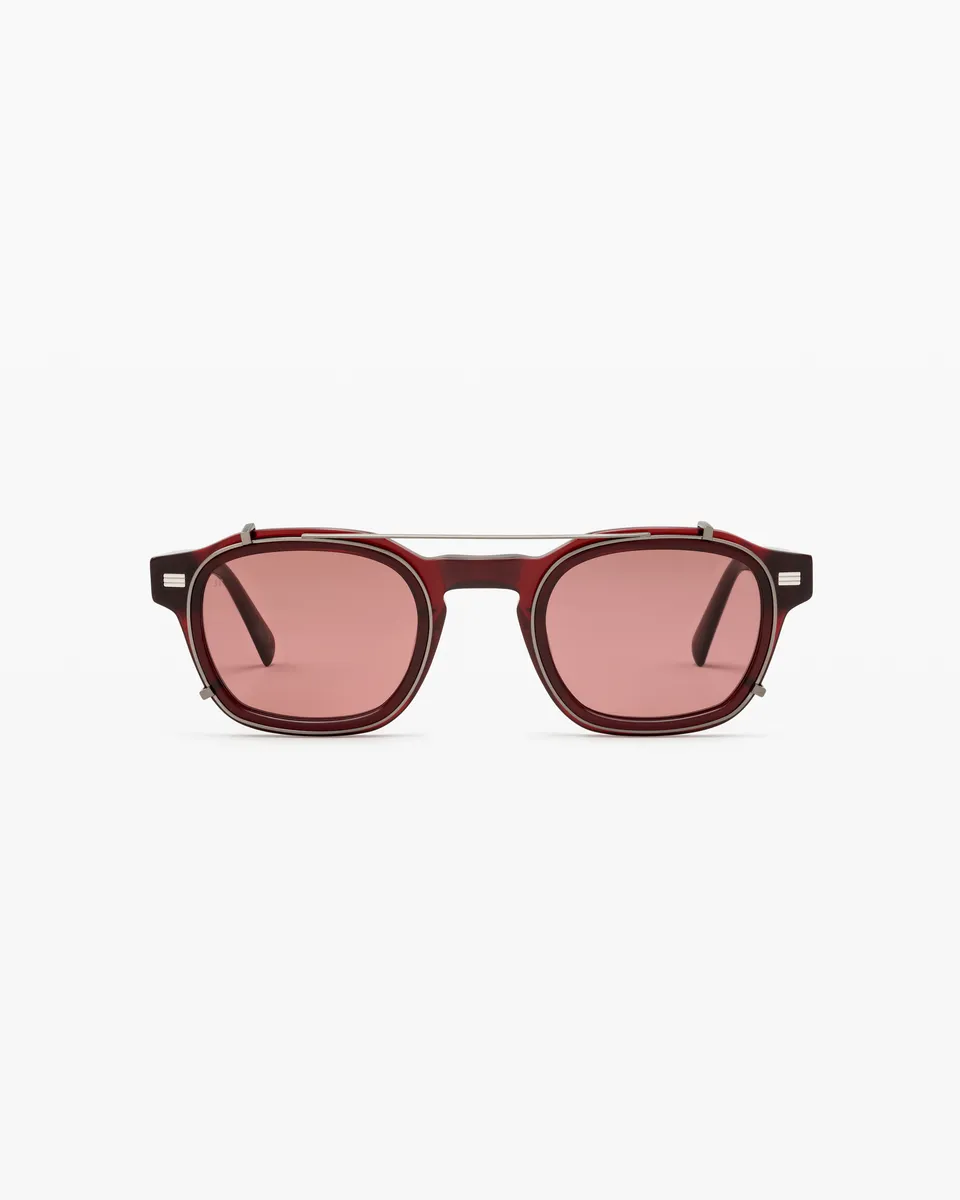 jimmy-fairly-la-rise-lunettes-de-soleil-carr-es-rouges-titane-visage-fin image 1
