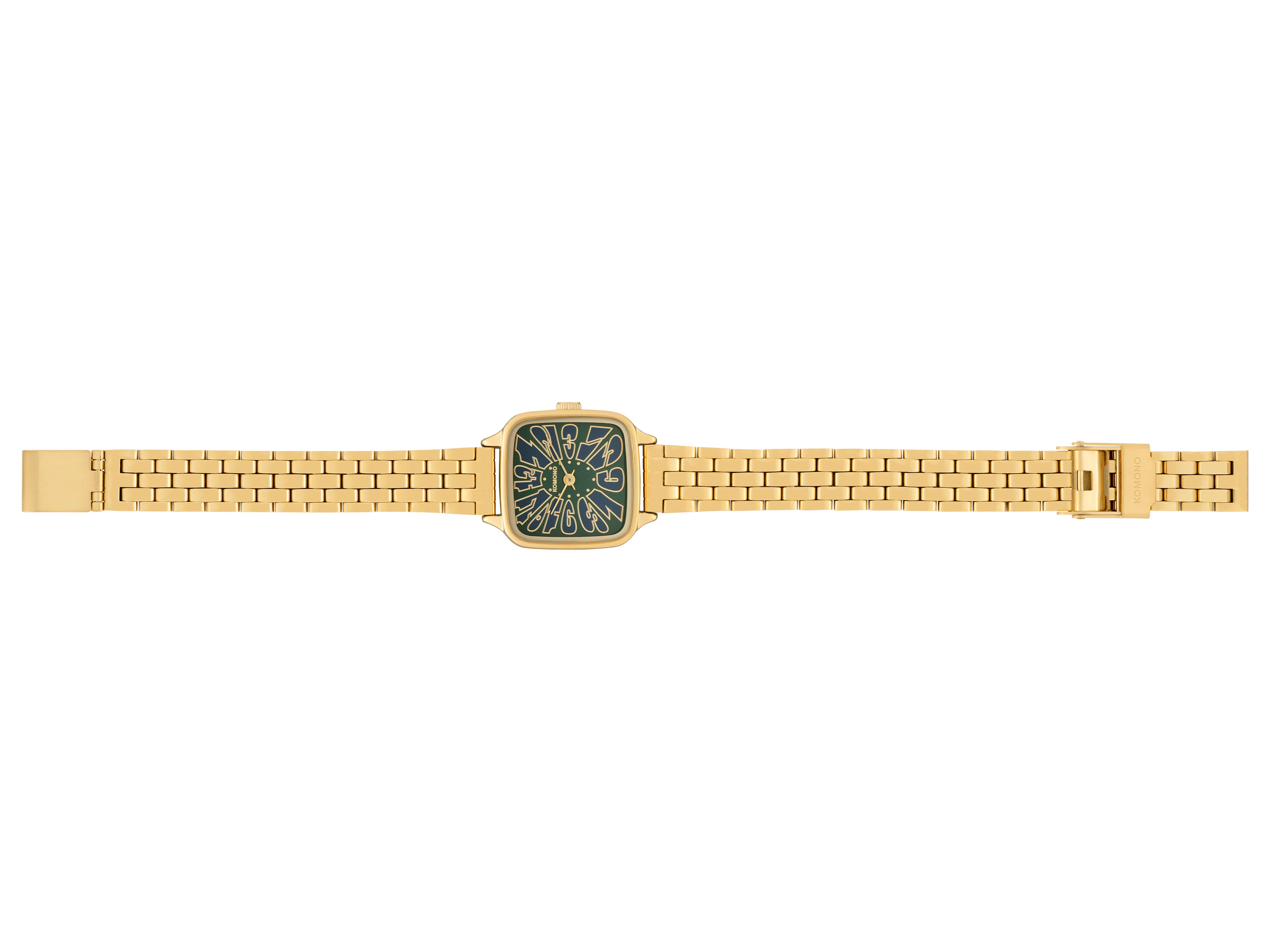 komono-kate-flower-estate-gold-green-montre-acier-inoxydable image 2