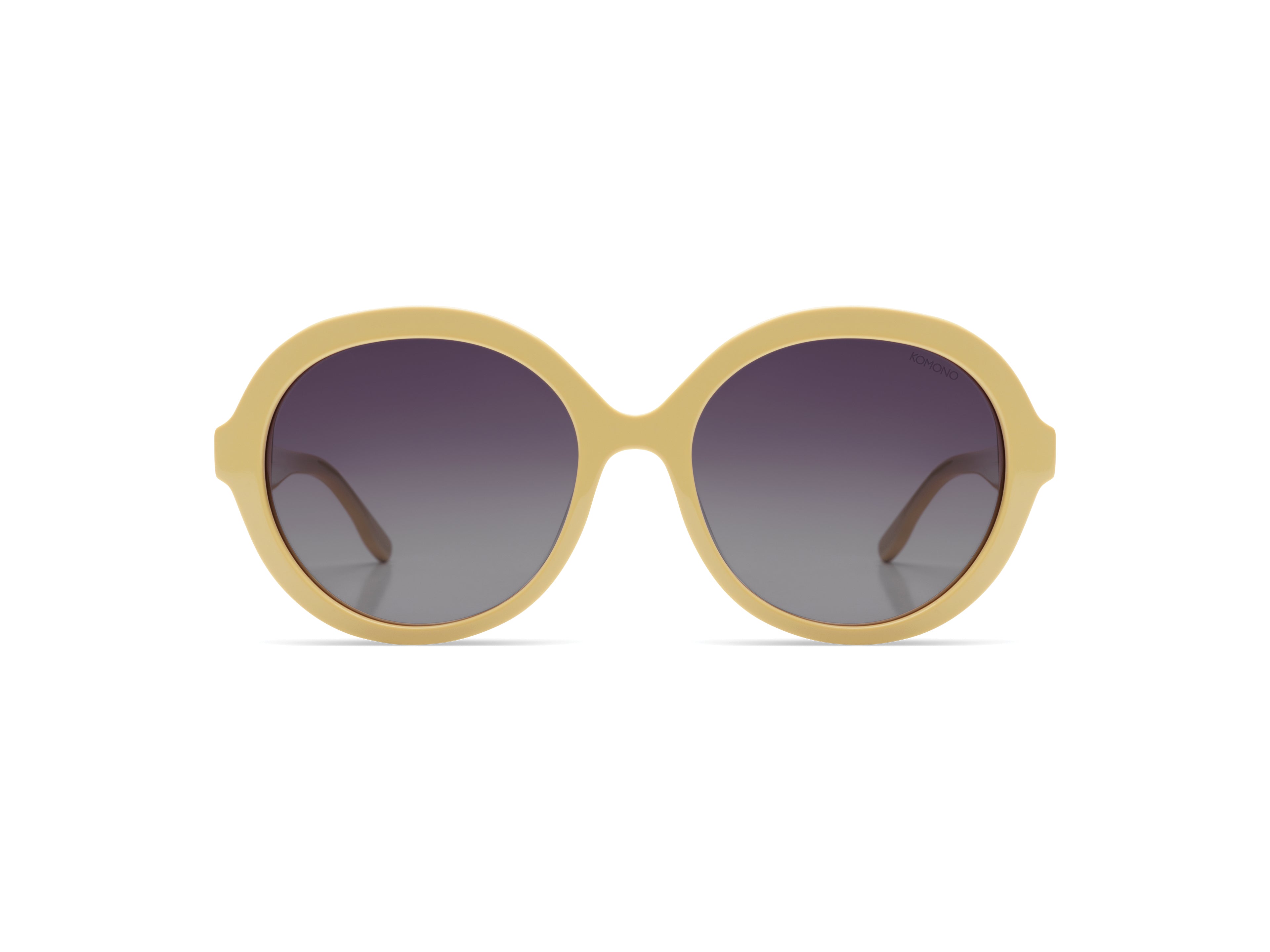 komono-misty-marshmallow-gold-lunettes-de-soleil-rondes-oversize-polaris-es image 1