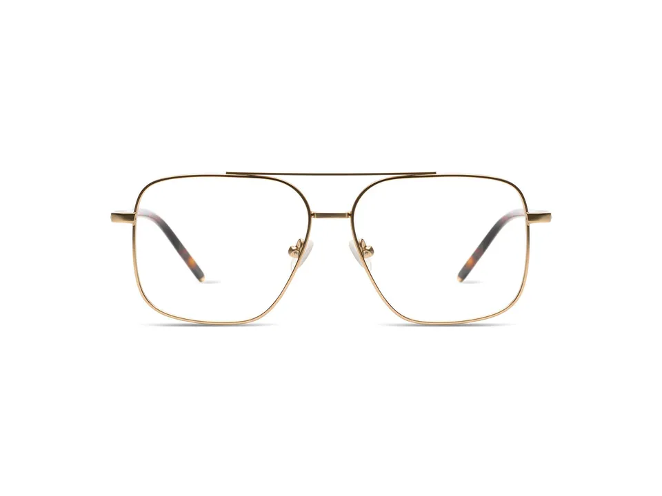 komono-jett-white-gold-matte-monture-optique-aviateur image 1