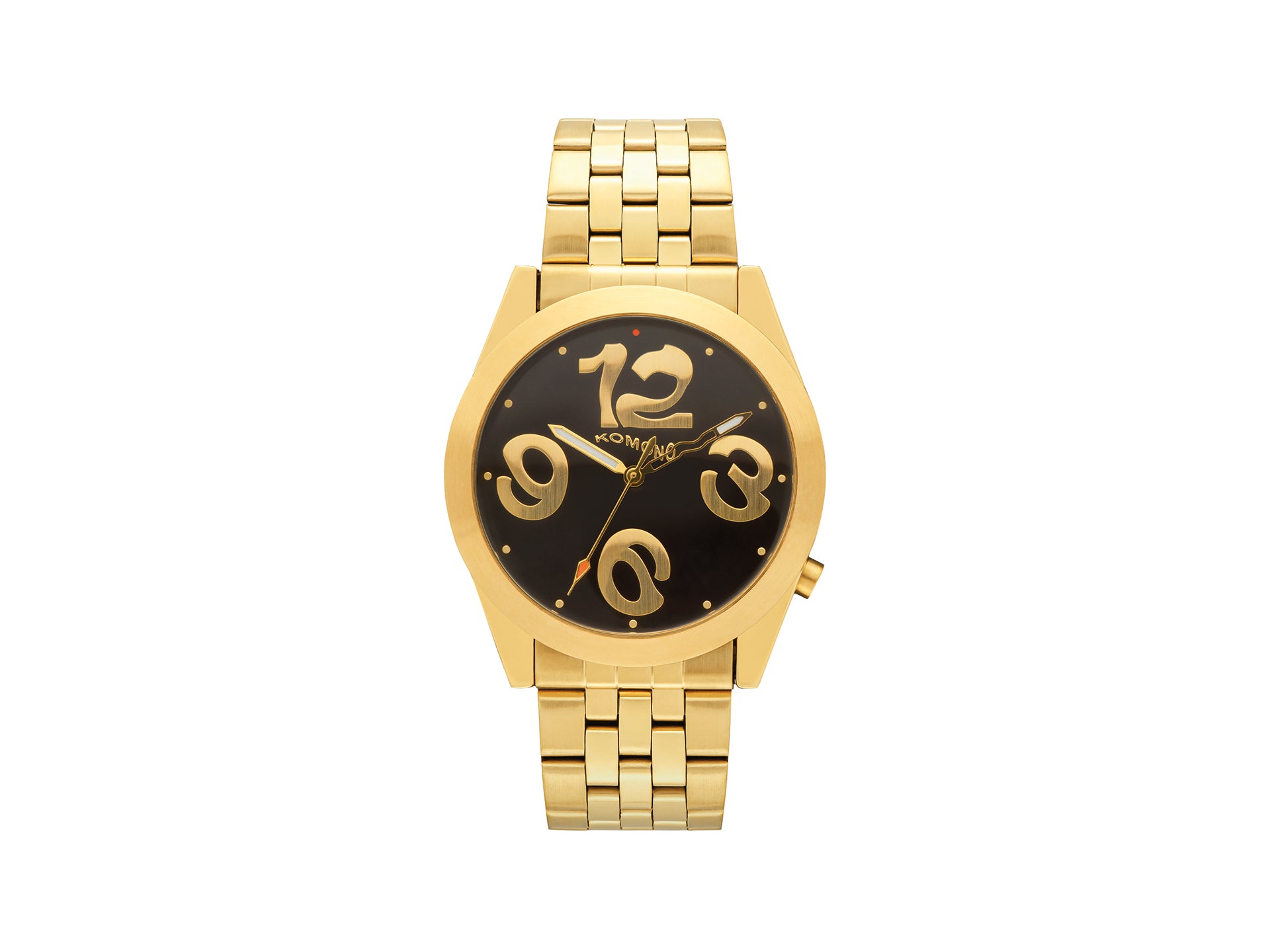 komono-ray-liquid-estate-gold-black-montre-acier-inoxydable-cadran-effet-liquide image 1