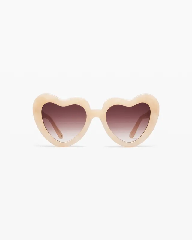 jimmy-fairly-la-coeur-lunettes-de-soleil-coeur-oversize-cr-me-m-femme image 1