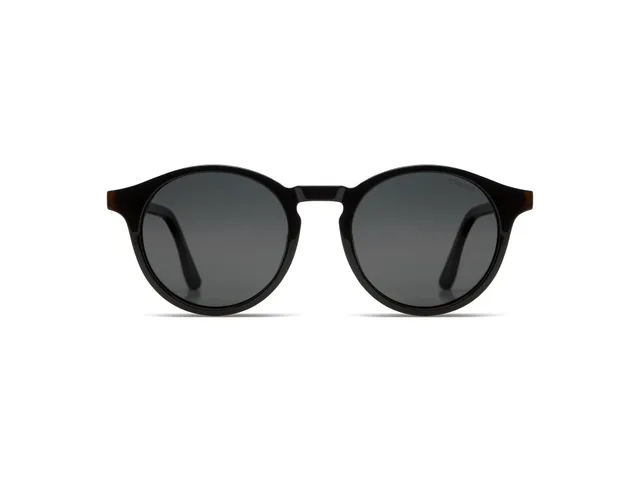 komono-archie-tortoise-black-lunettes-de-soleil-rondes-ac-tate-cologique-polaris image 1
