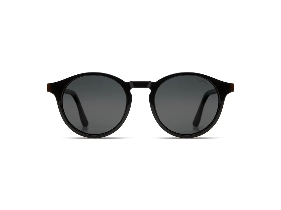 komono-archie-tortoise-black-lunettes-de-soleil-rondes-ac-tate-cologique-polaris image 1