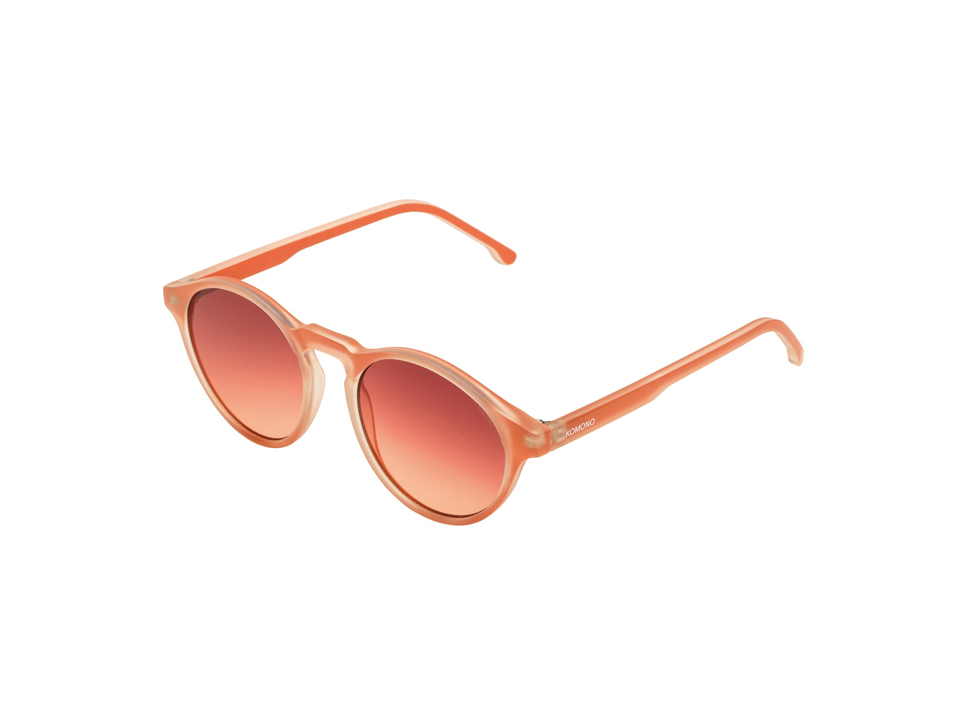 komono-devon-velvet-coral-lunettes-de-soleil-rondes image 2