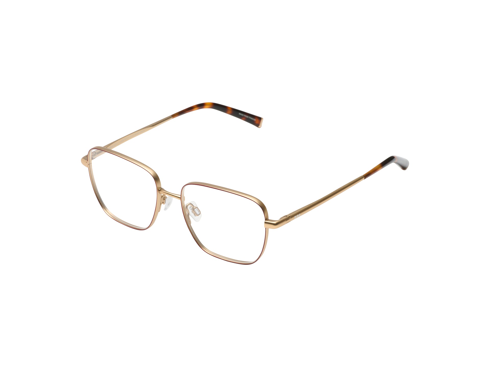 komono-clara-white-gold-burgundy-lunettes-de-vue-titane image 2