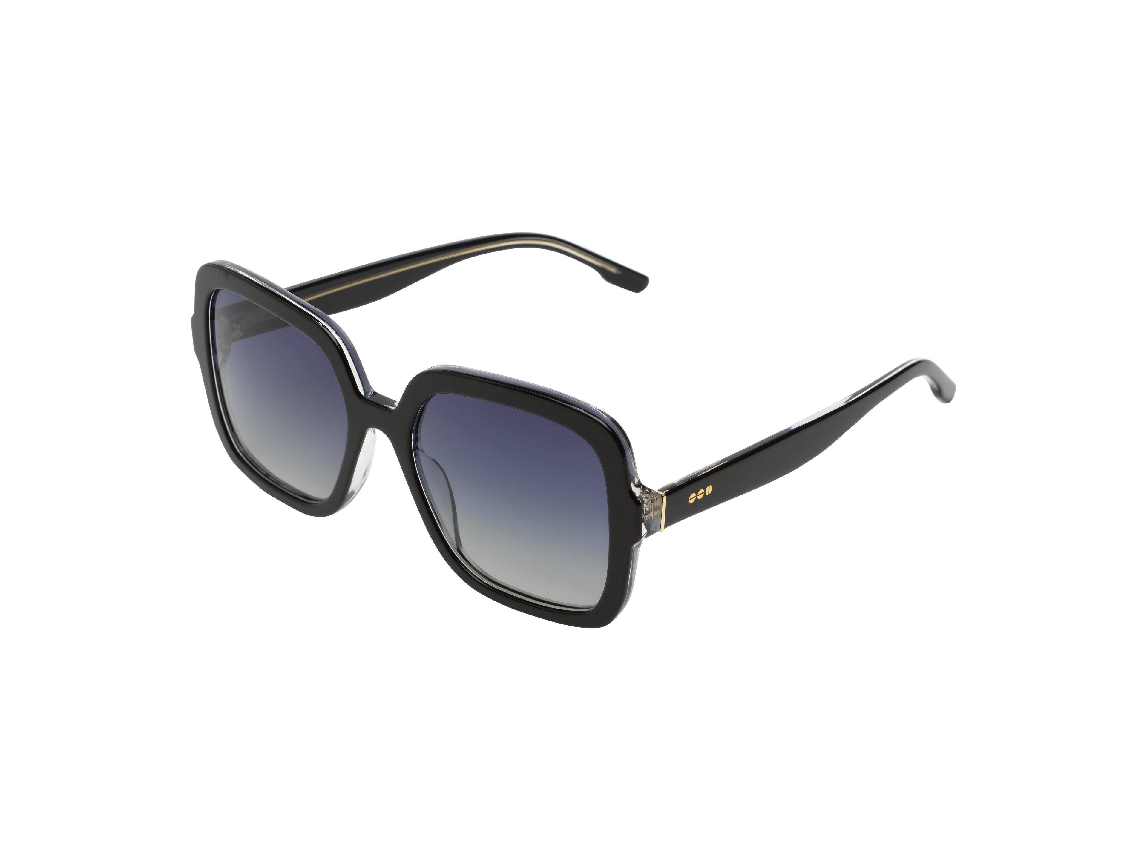 komono-miley-black-clear-white-gold-lunettes-de-soleil-carr-es-oversize-polaris- image 2