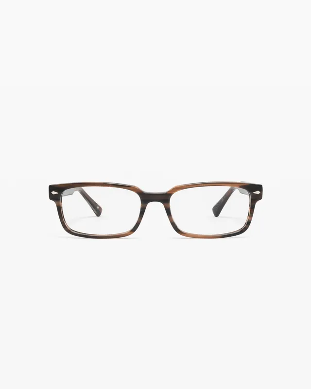 jimmy-fairly-la-alan-lunettes-de-vue-rectangulaires-marron-homme-l-visage-large image 1