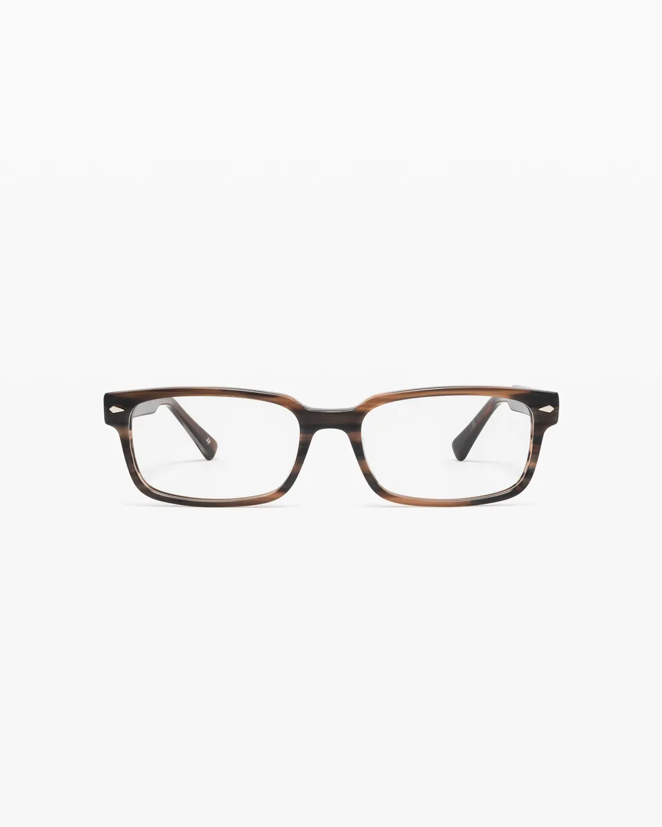 jimmy-fairly-la-alan-lunettes-de-vue-rectangulaires-marron-homme-l-visage-large image 1