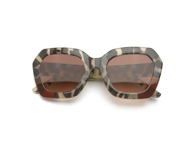 komono-gwen-bronze-bobcat-lunettes-de-soleil-hexagonales-oversize-en-bio-nylon image 1