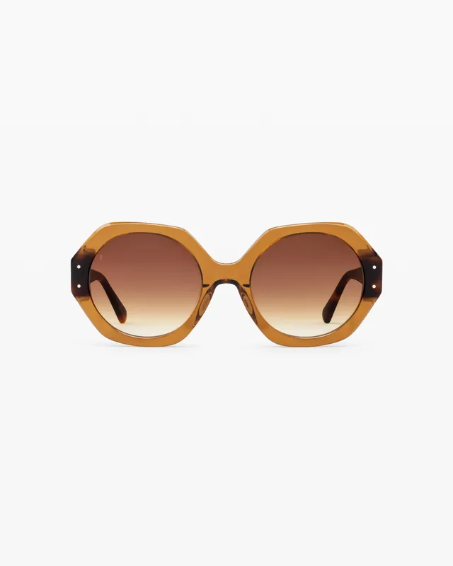 jimmy-fairly-la-elea-lunettes-de-soleil-hexagonales-oversize-en-ac-tate-marron-e image 1