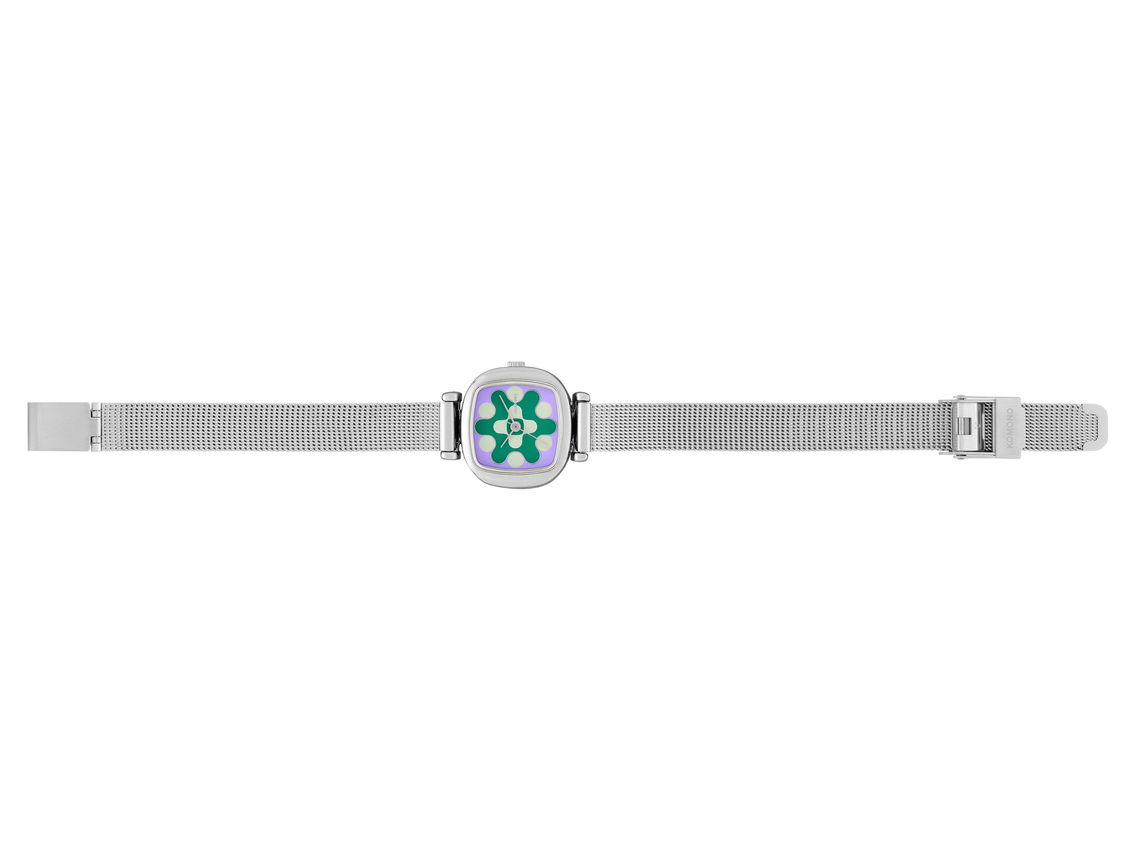 komono-moneypenny-aurora-royale-silver-lilac-montre-solaire-bracelet-royale-acie image 2