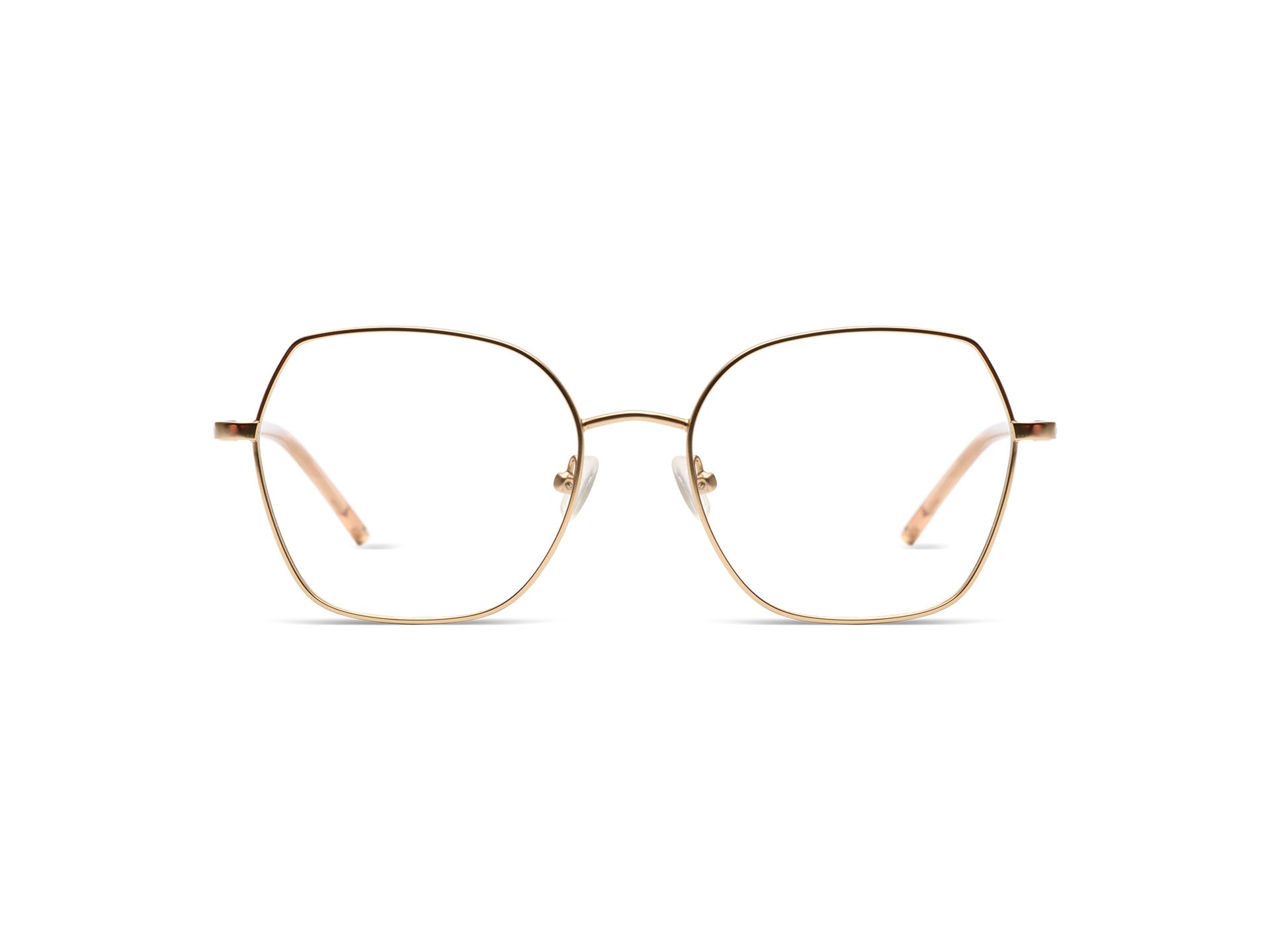 komono-dana-white-gold-matte-rose-lunettes-hexagonales-il-de-chat image 1