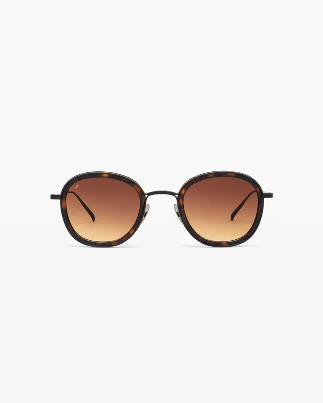 jimmy-fairly-la-juno-lunettes-de-soleil-rondes-titane-et-ac-tate-noires-cat-gori image 1