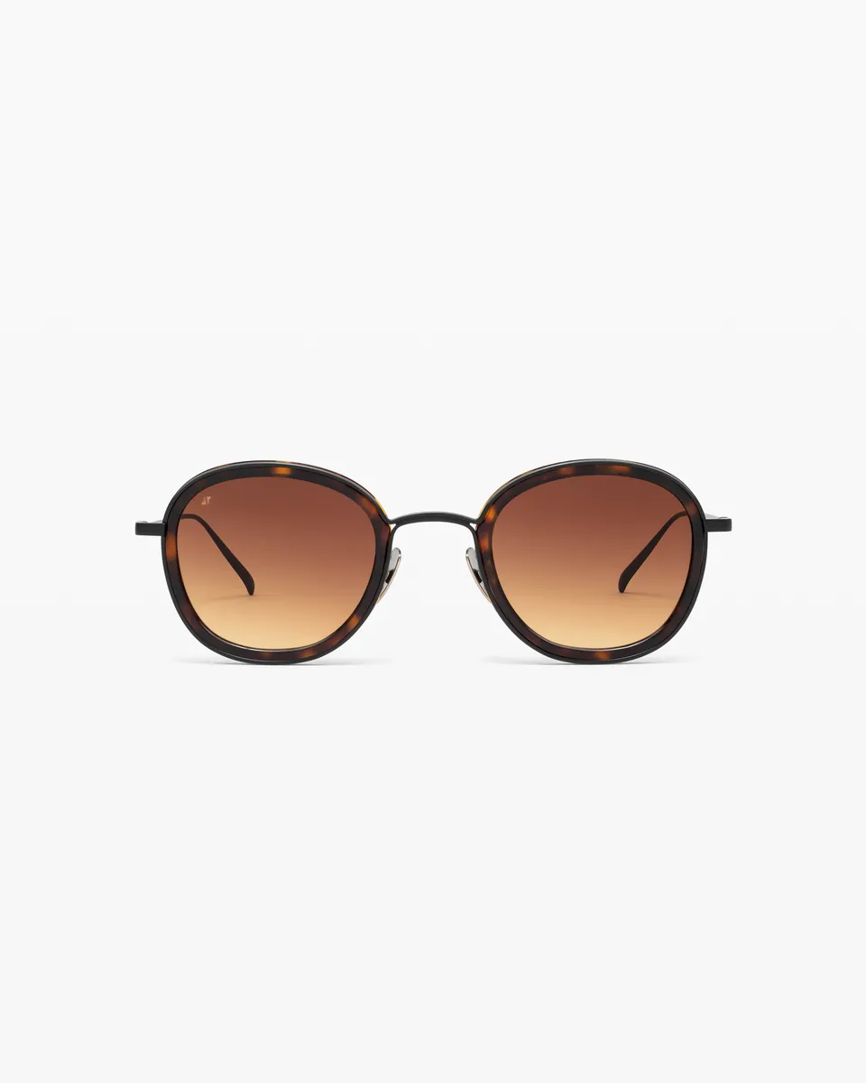 jimmy-fairly-la-juno-lunettes-de-soleil-rondes-titane-et-ac-tate-noires-cat-gori image 1