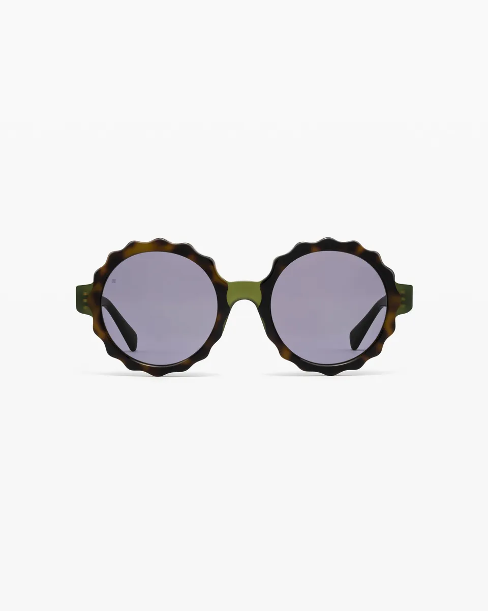 jimmy-fairly-la-lily-lunettes-de-soleil-rondes-en-ac-tate-vert-fonc-femme image 1