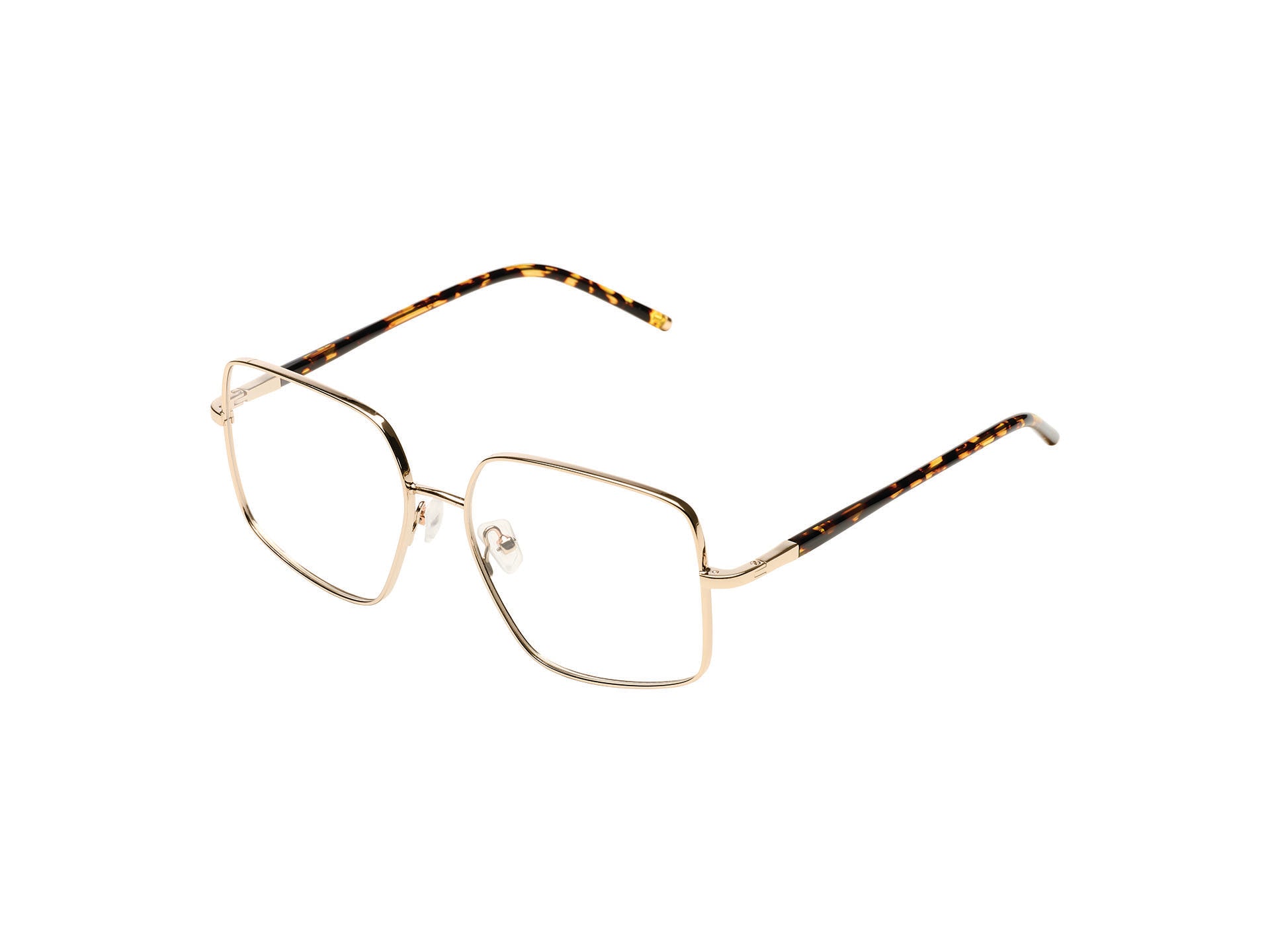 komono-amelia-white-gold-flake-lunettes-de-vue-oversize-inspir-es-aviateur image 2