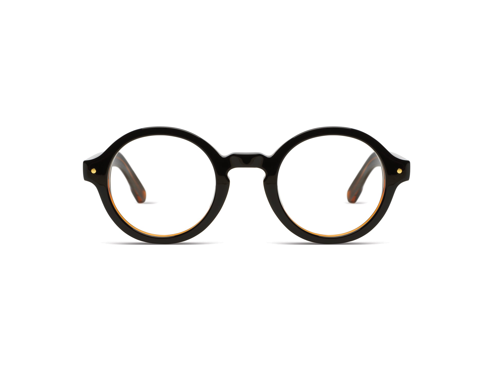 komono-quinn-black-bronze-monture-optique-ronde-ac-tate-medium image 1