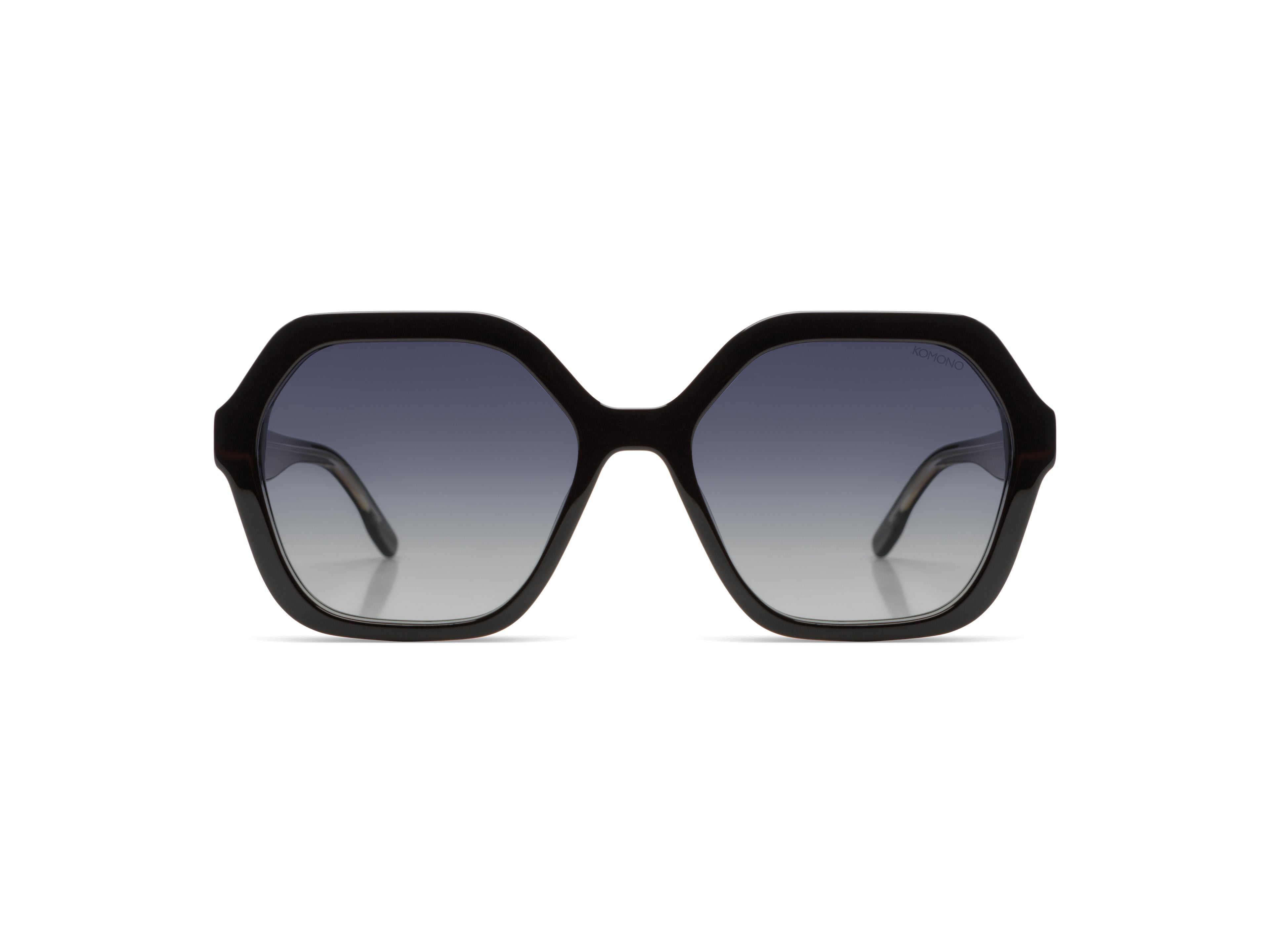 komono-iggy-black-clear-white-gold-lunettes-de-soleil-octogonales-surdimensionn- image 1