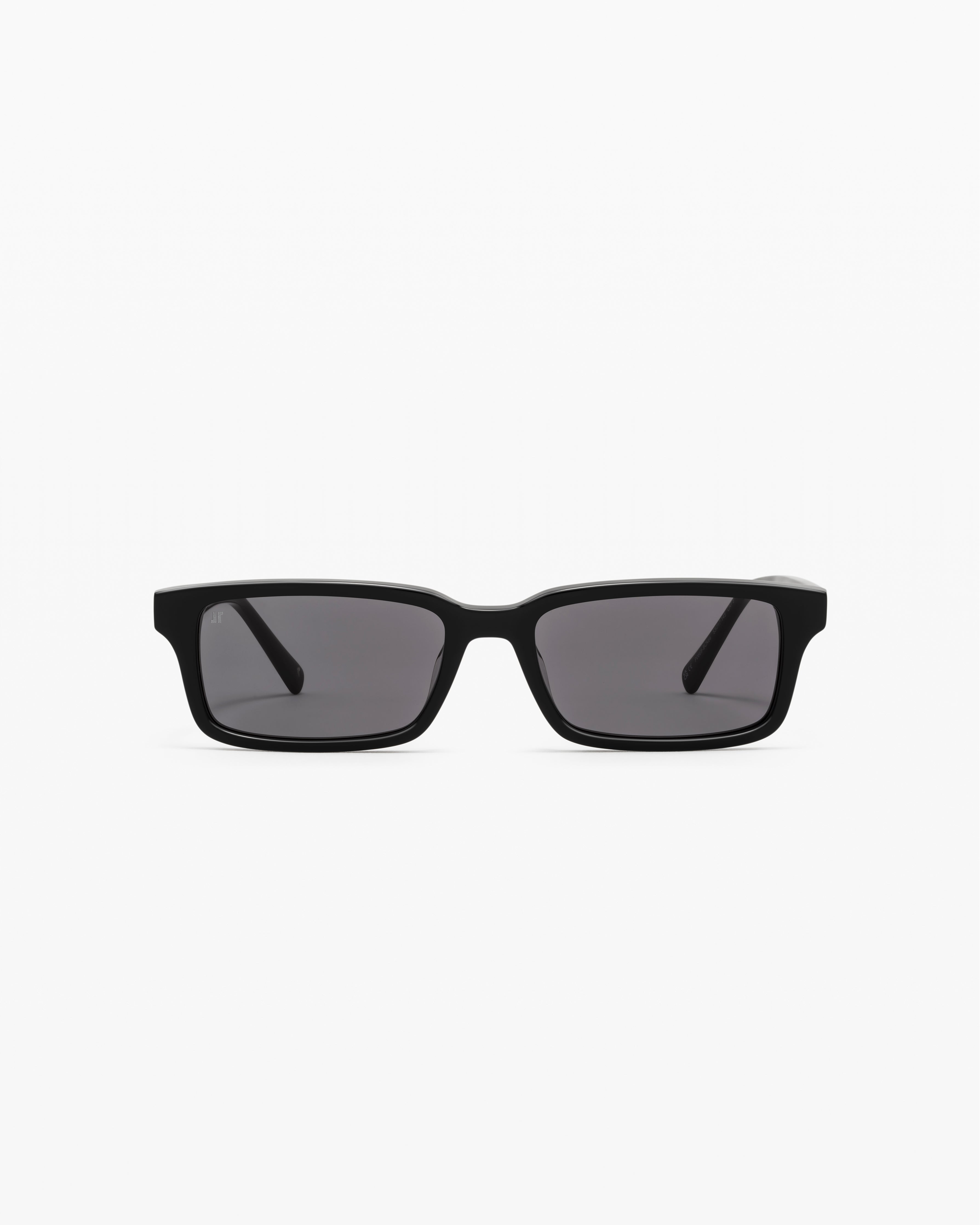 jimmy-fairly-la-kos-lunettes-de-soleil-rectangulaires-noires-style-90s-ac-tate-d image 1