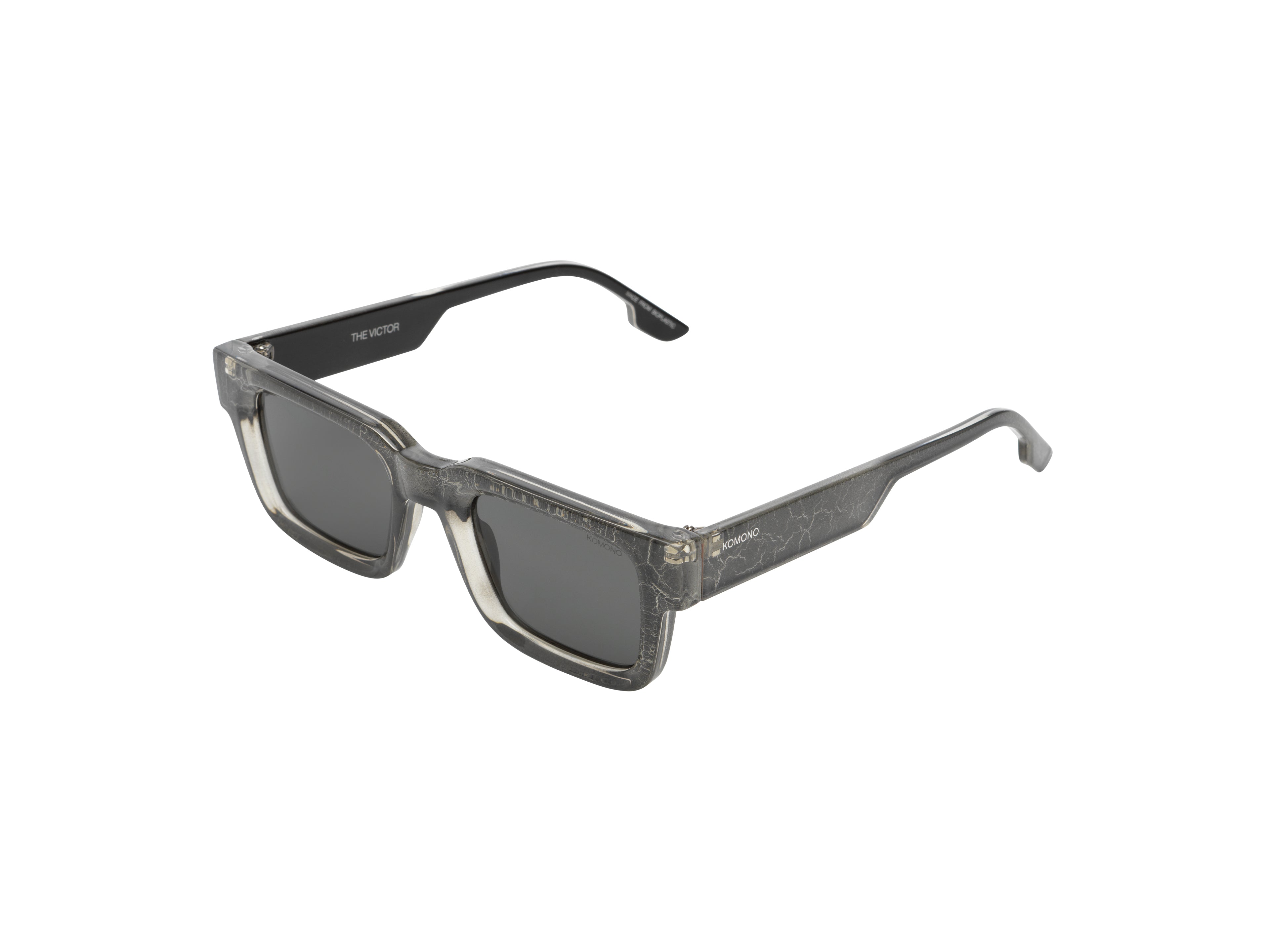 komono-victor-black-viper-lunettes-de-soleil-rectangulaires-large-en-bio-nylon image 2