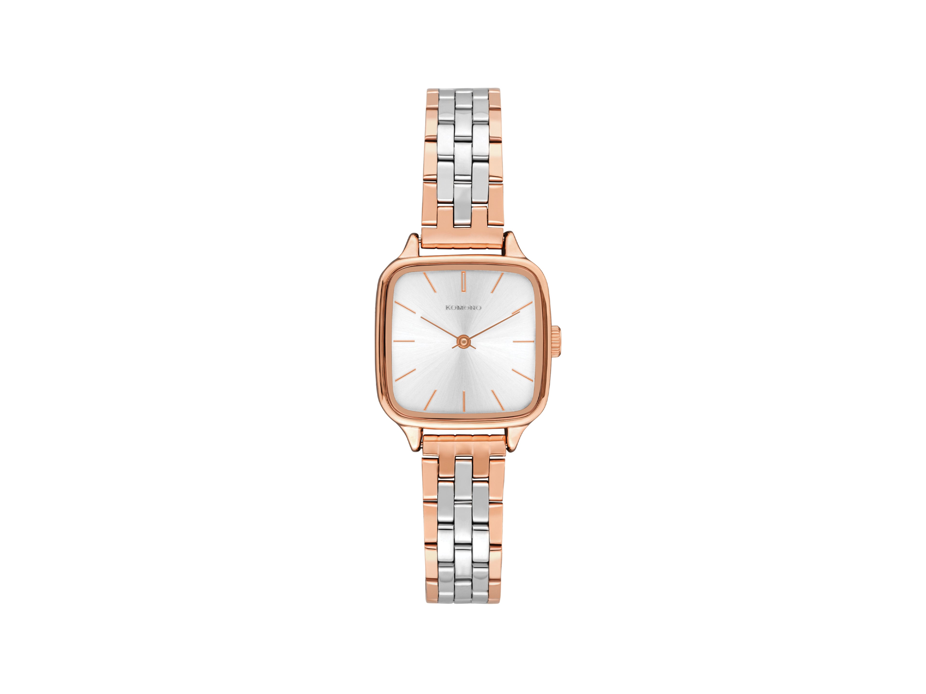 komono-kate-estate-rose-gold-silver-montre-acier-inoxydable-bicolore-pour-femme image 1