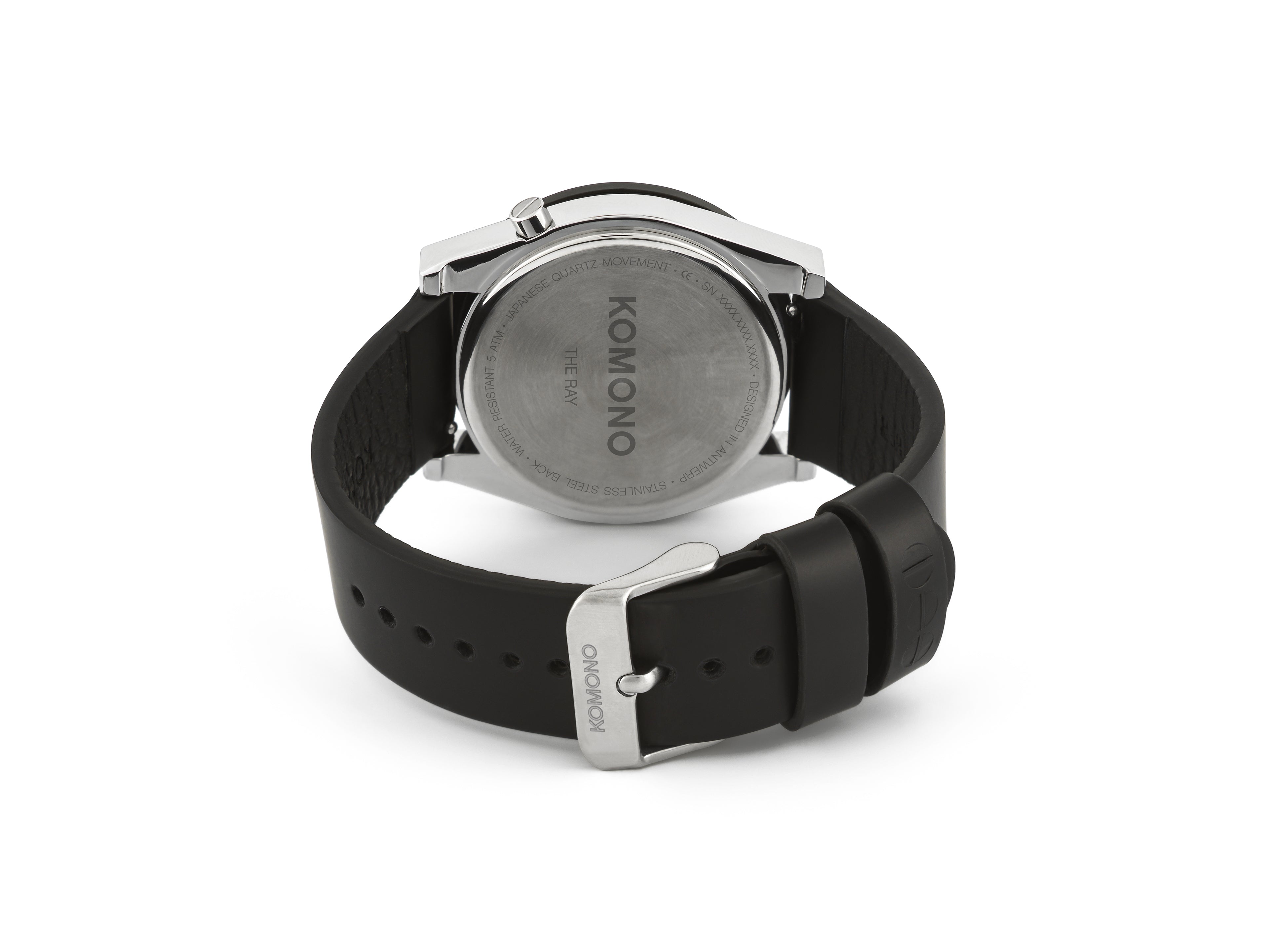 komono-ray-legacy-leather-black-montre-de-plong-e-modernis-e-chronom-tre-et-comp image 3