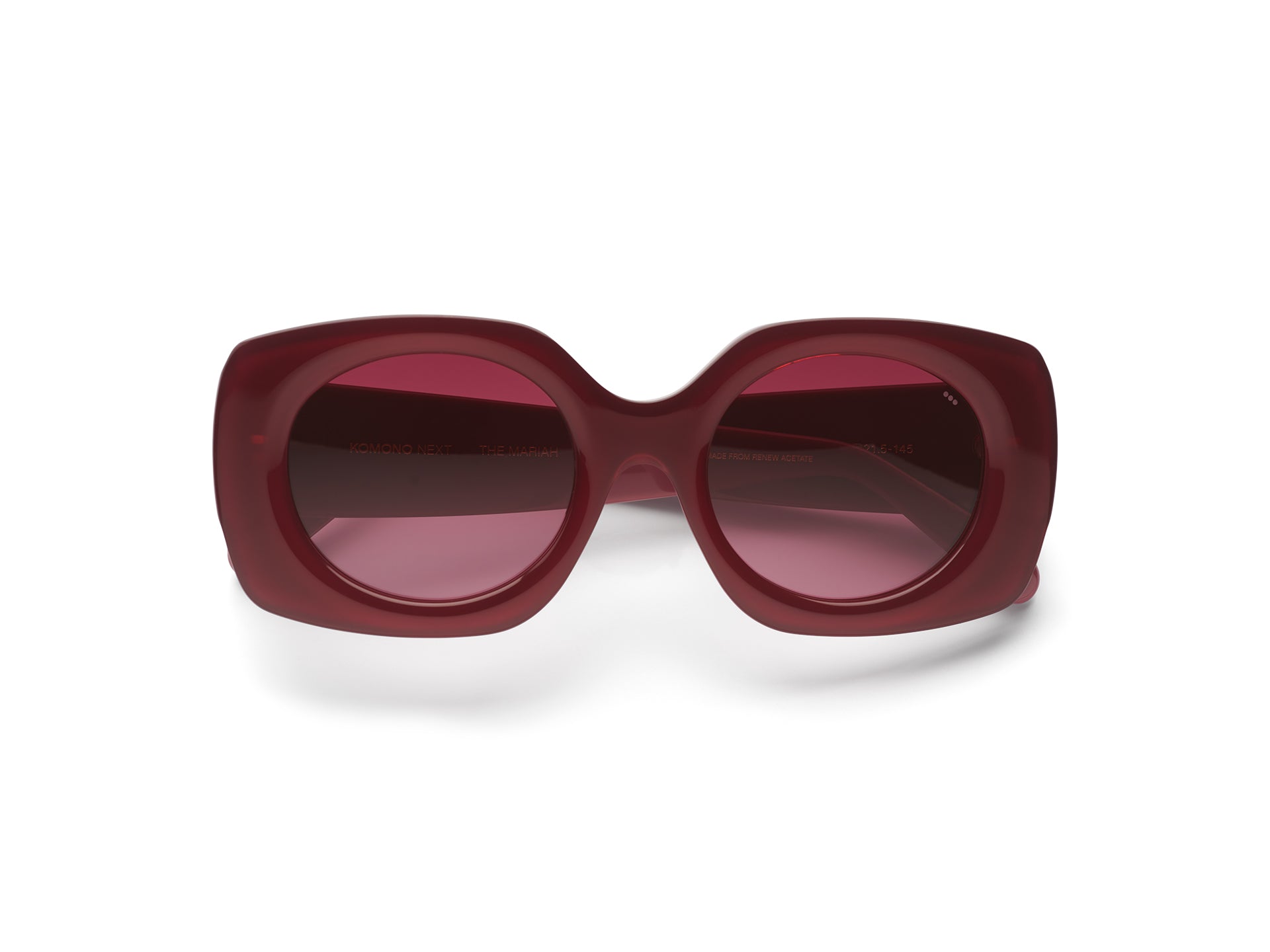 komono-mariah-raspberry-jelly-lunettes-de-soleil-rondes-monture-carr-e-matty image 2