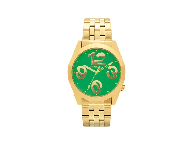 komono-ray-liquid-estate-gold-forest-montre-acier-inoxydable-bracelet-or image 1