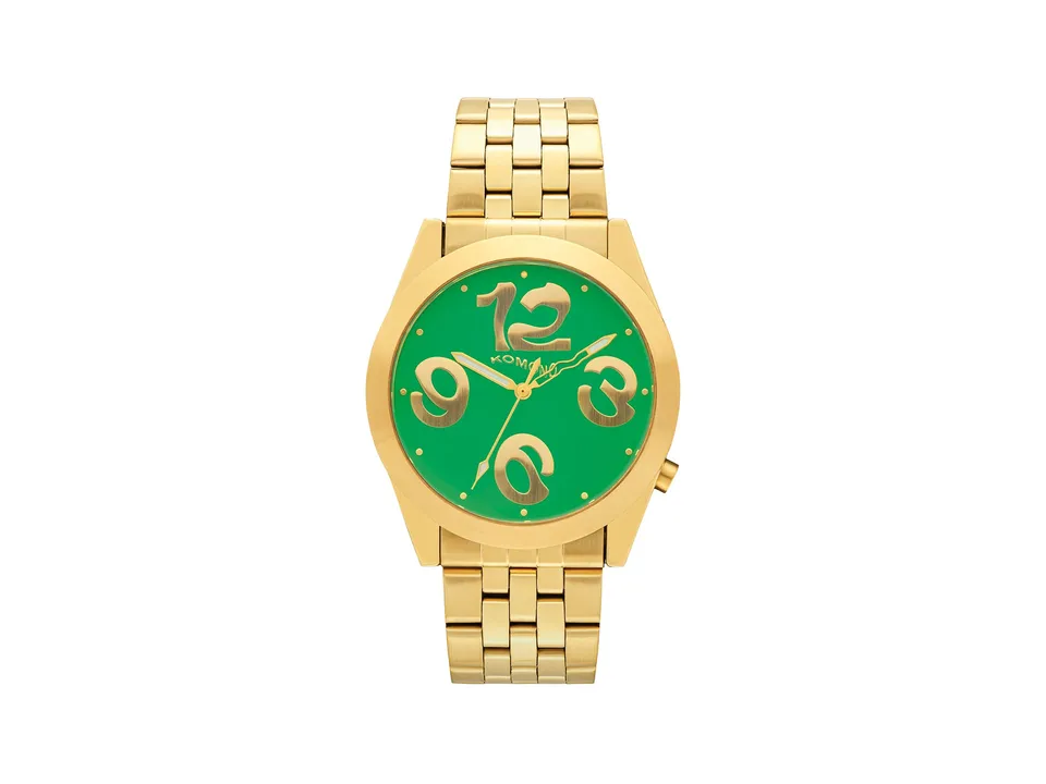 komono-ray-liquid-estate-gold-forest-montre-acier-inoxydable-bracelet-or image 1
