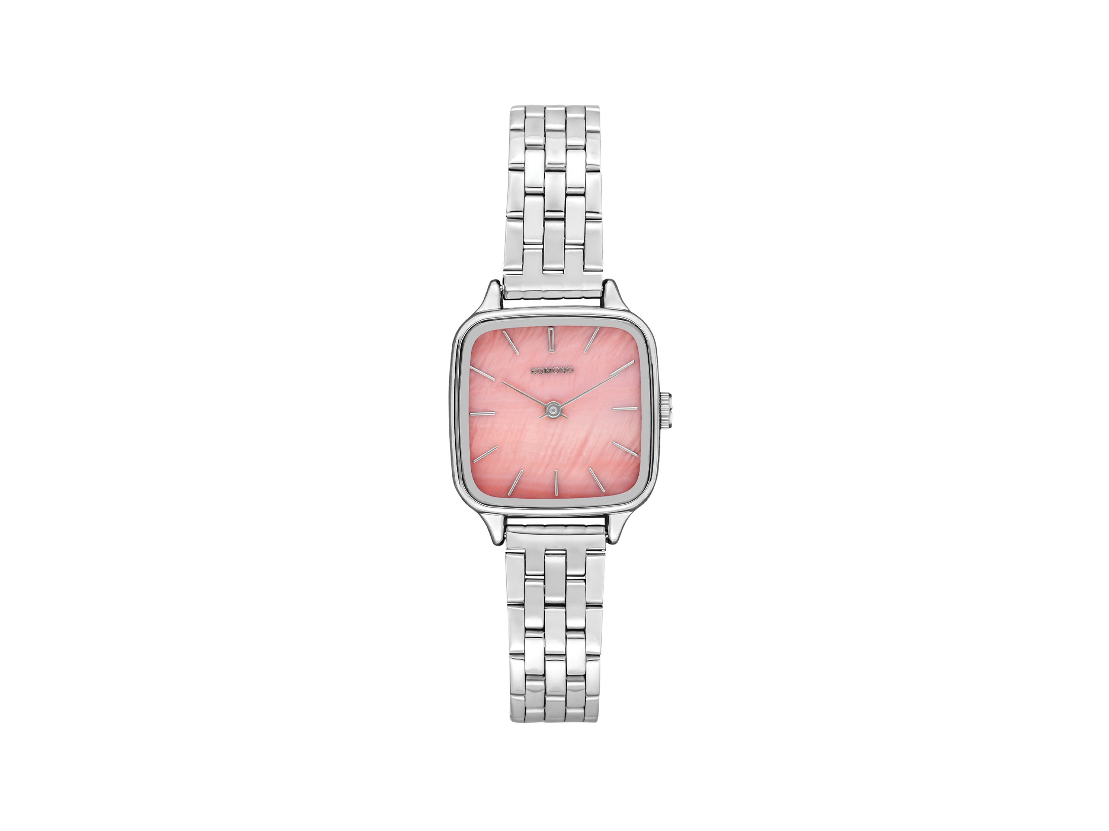 komono-kate-estate-silver-blush-montre-bracelet-acier-inoxydable-argent-cadran-b image 1