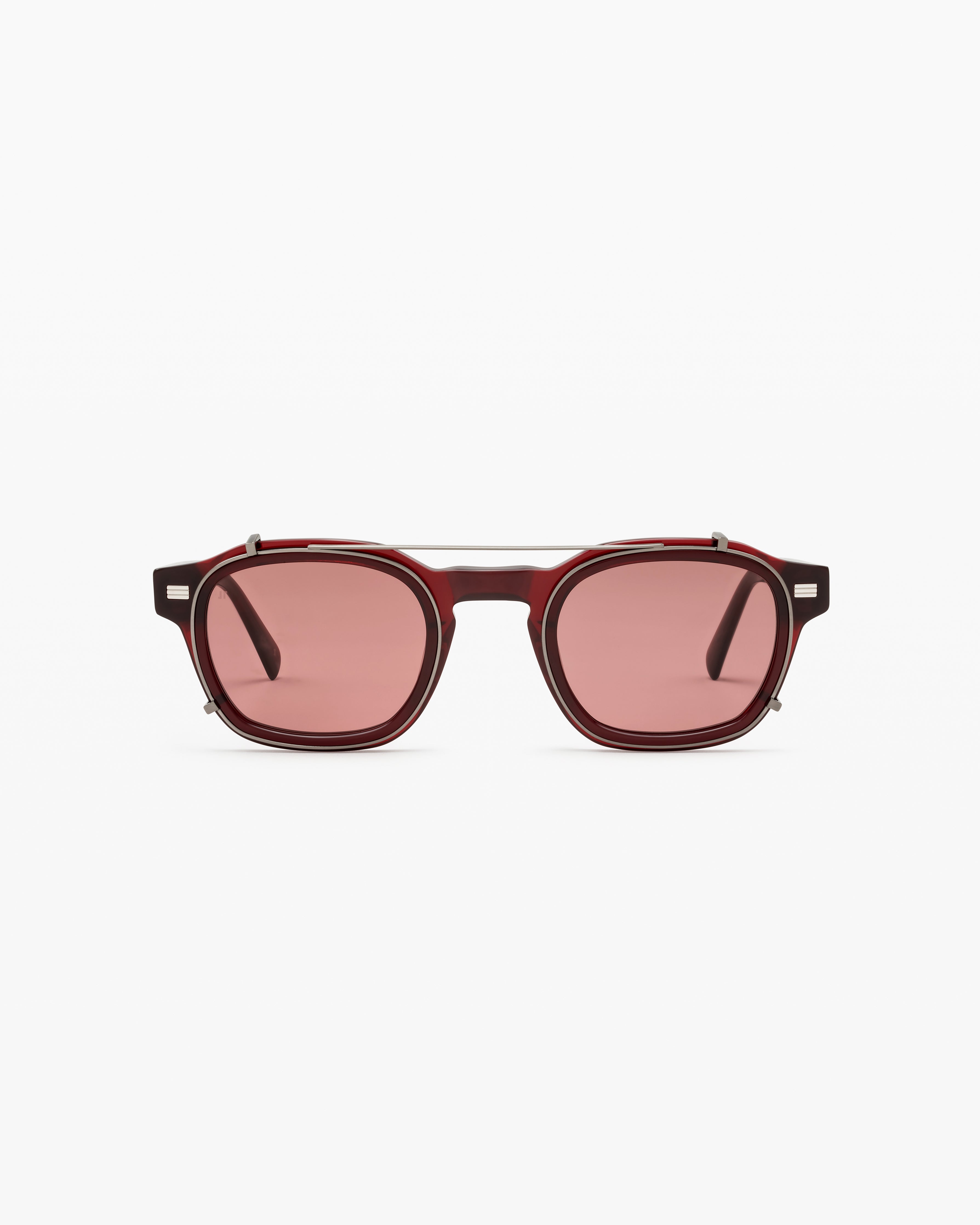 jimmy-fairly-la-rise-lunettes-de-soleil-carr-es-rouges-titane-visage-fin image 1