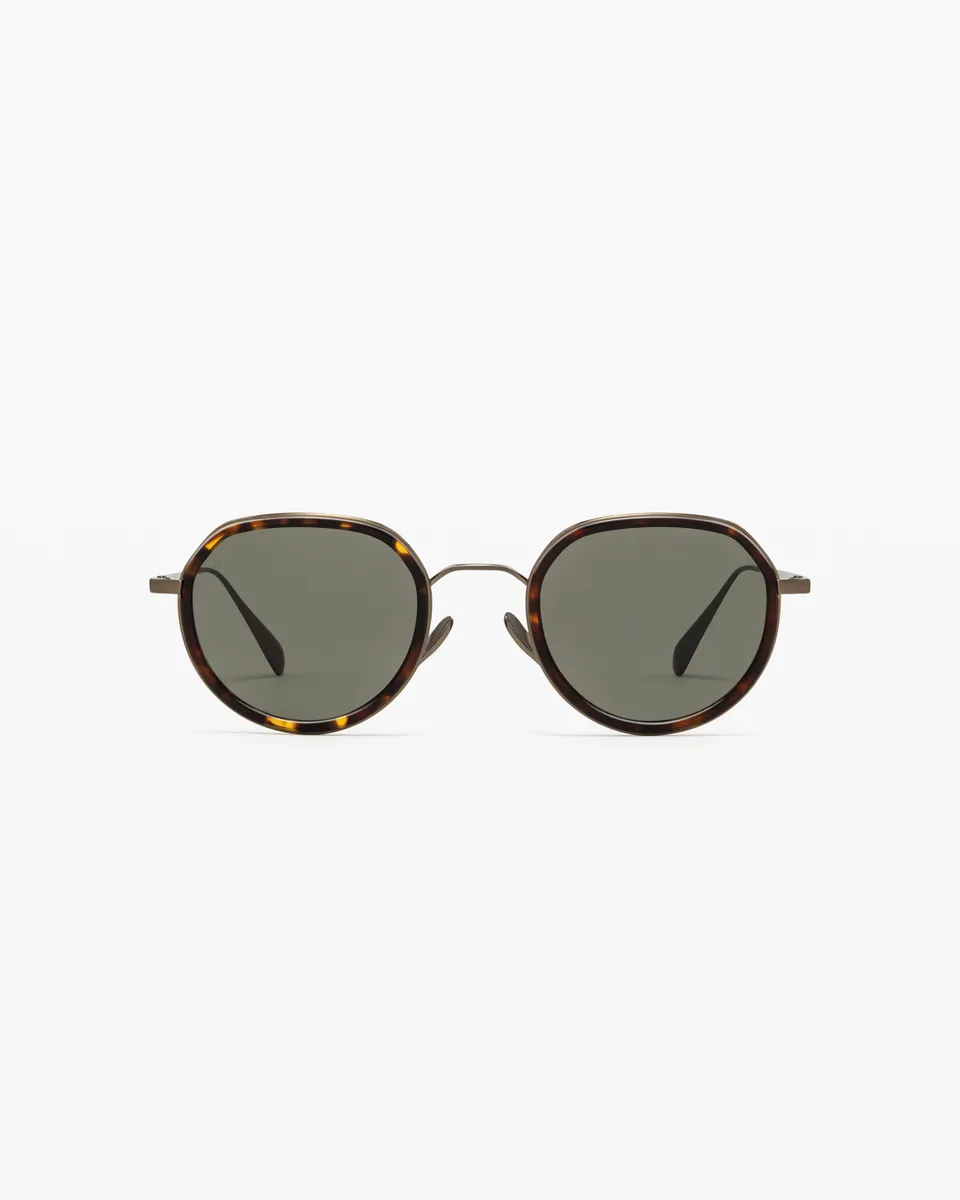jimmy-fairly-la-spiaggia-lunettes-de-soleil-rondes-caille-fonc-e-homme image 1