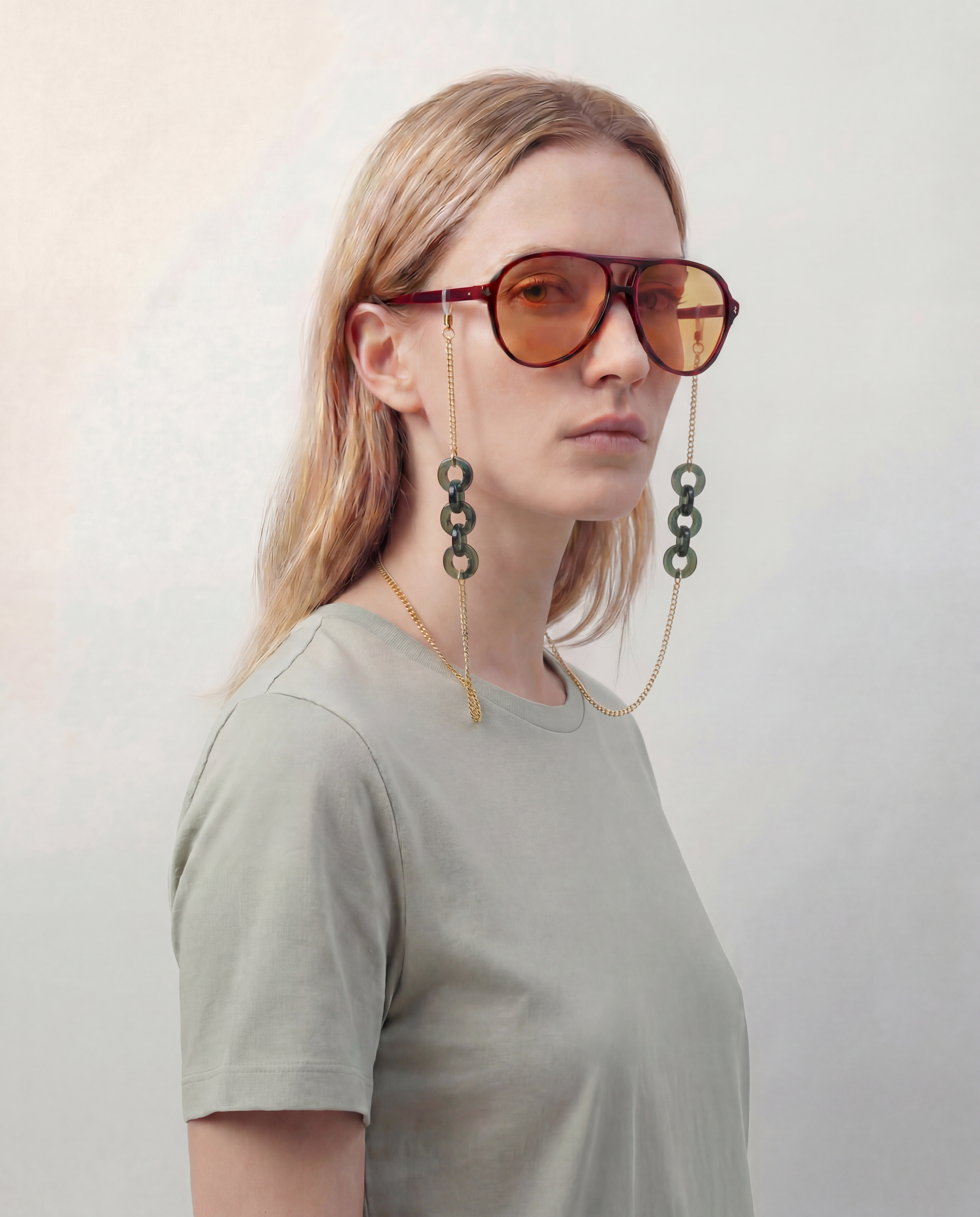 le-petit-lunetier-cha-ne-fine-maillons-vert-cordon-lunettes image 4