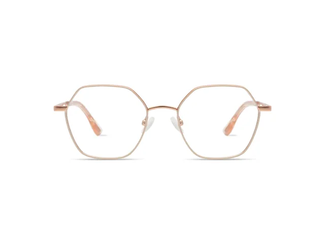 komono-nora-slims-pearl-rose-gold-lunettes-de-vue-fines-monture-dor-rose-perle image 1