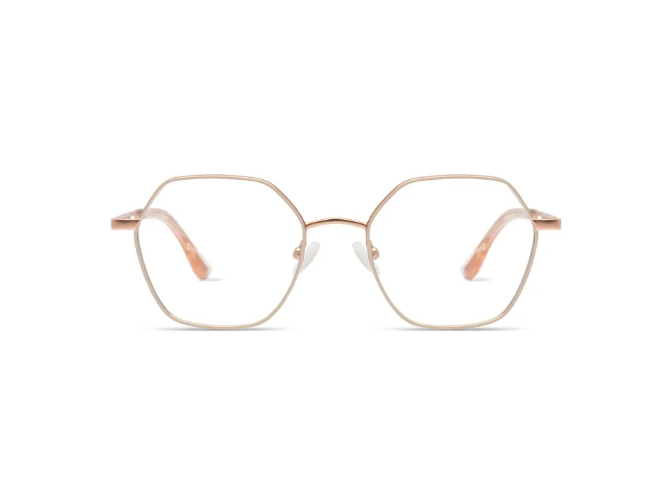 komono-nora-slims-pearl-rose-gold-lunettes-de-vue-fines-monture-dor-rose-perle image 1