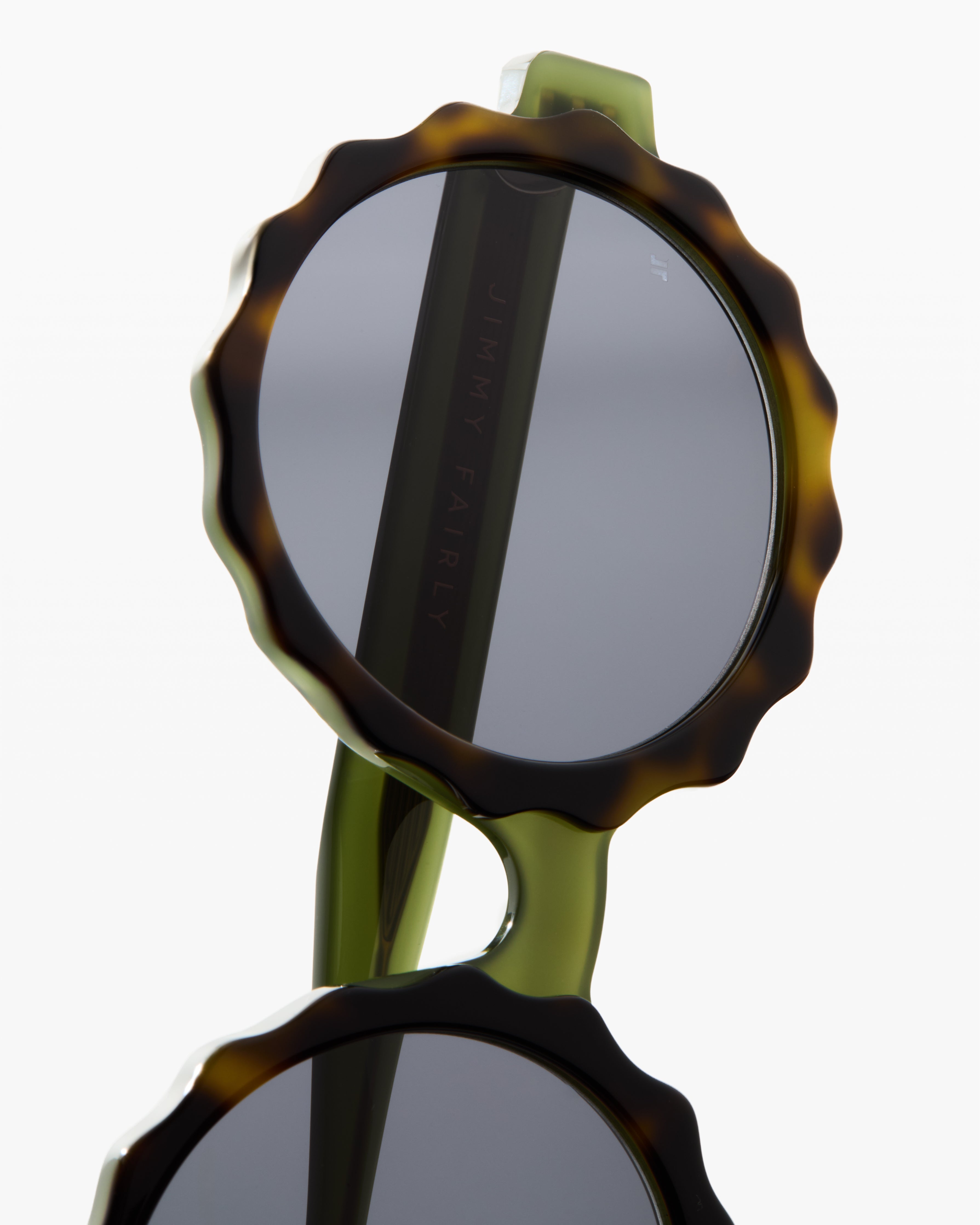 jimmy-fairly-la-lily-lunettes-de-soleil-rondes-en-ac-tate-vert-fonc-femme image 5
