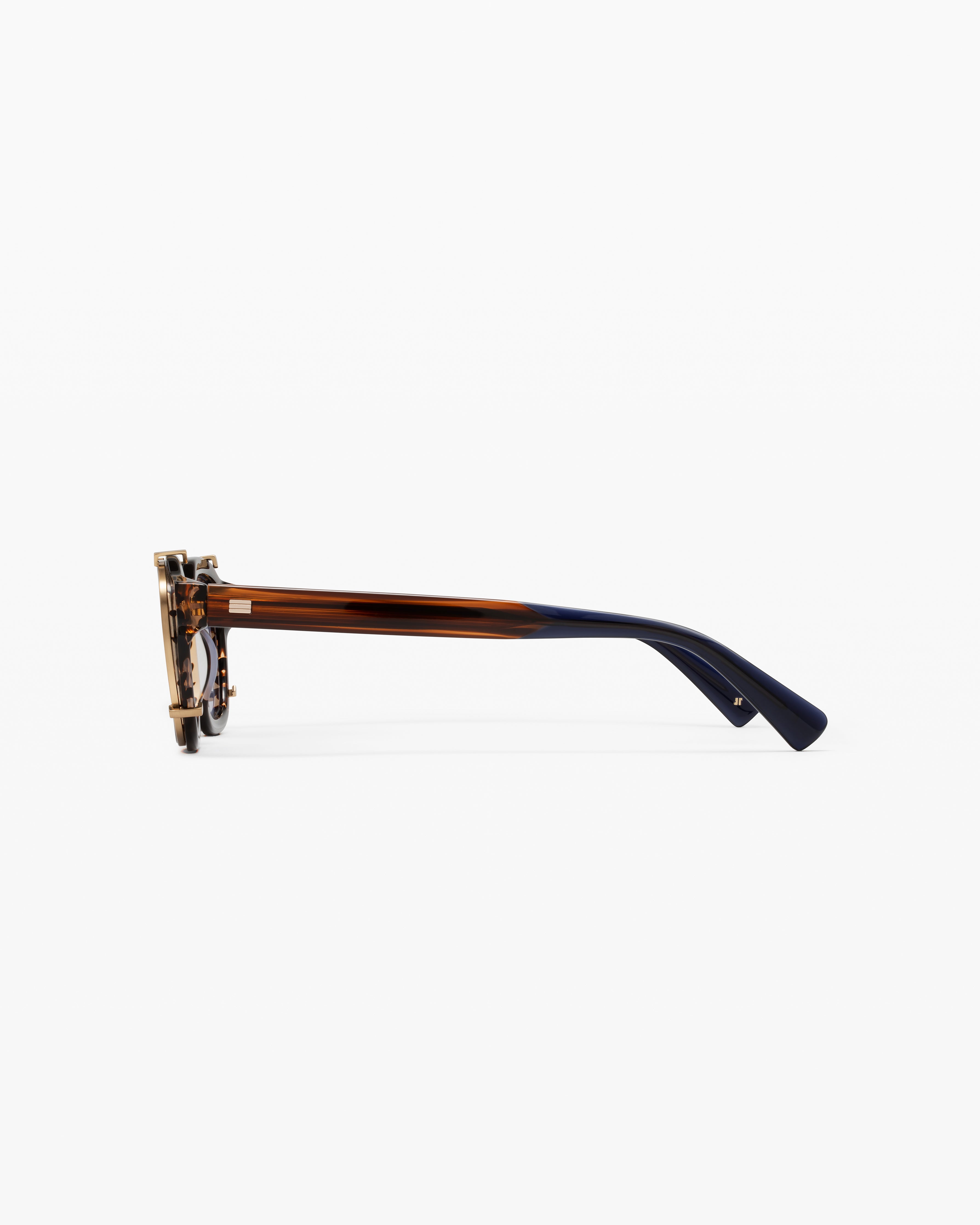 jimmy-fairly-la-rise-lunettes-de-soleil-carr-es-en-titane-et-ac-tate-marron-pour image 2
